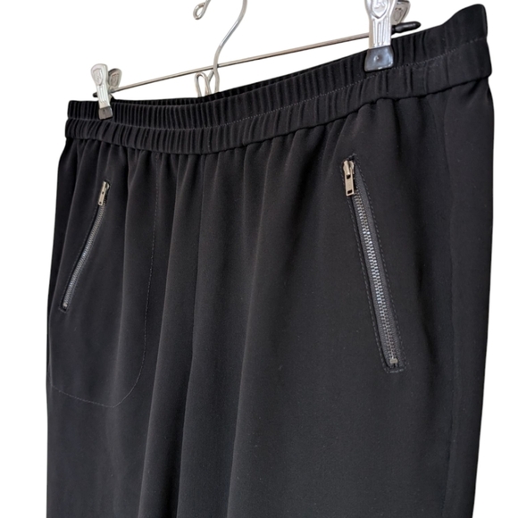 J. Crew Turner Pant Women's 8 Effortless Staple Pull-on Black Pockets Cuffed Hem - Picture 5 of 12